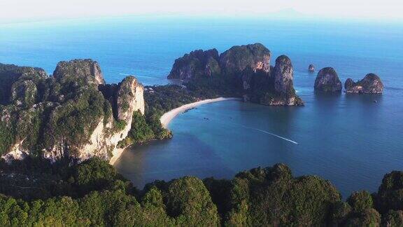 泰国甲米奥昂海滩的鸟瞰图
