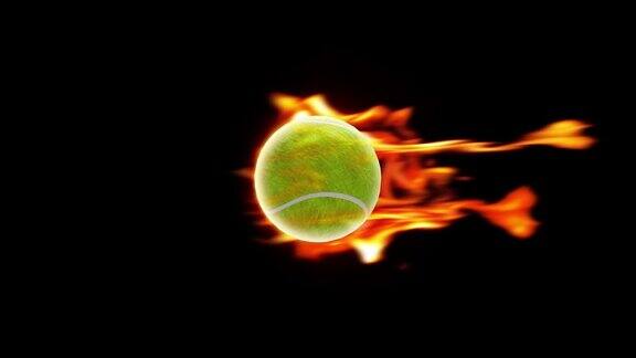 网球运动火粒子循环动画