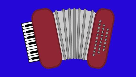 动画乐器手风琴