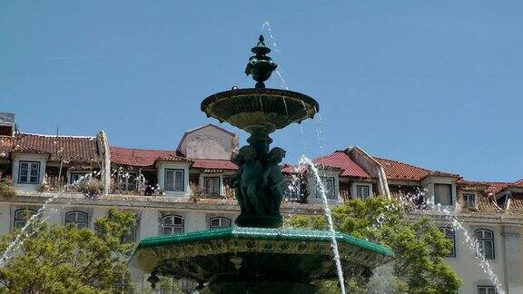 水喷泉里斯本市中心葡萄牙