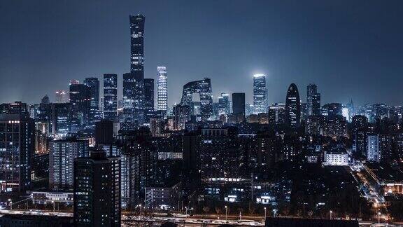 TU航拍北京和市区夜景北京中国