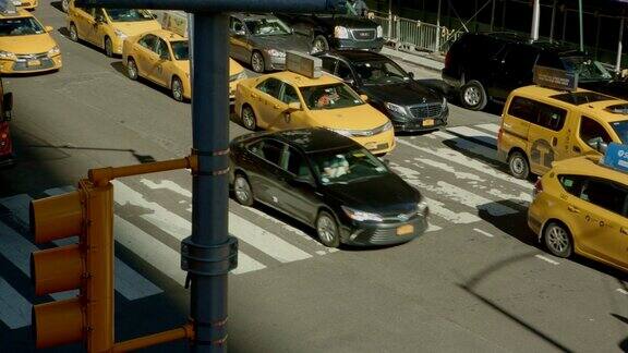 关闭交通纽约时代广场十字路口