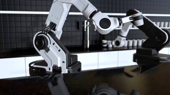 自动咖啡机由机器人完成