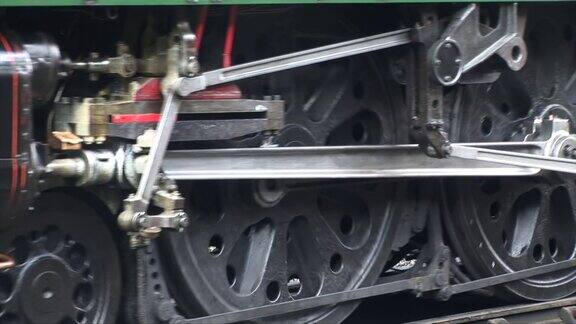 蒸汽火车使车轮转动