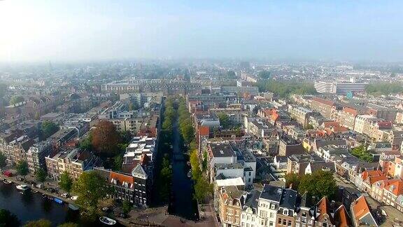 阿姆斯特丹市航拍画面