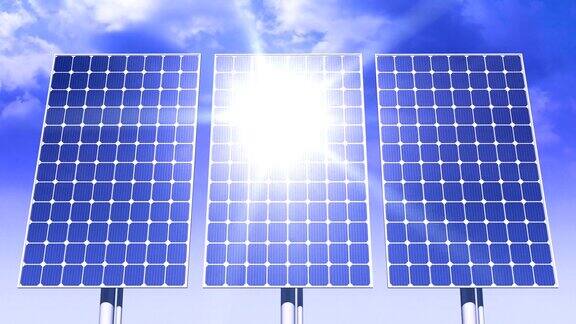 跟踪太阳的太阳能电池板延时HD1080
