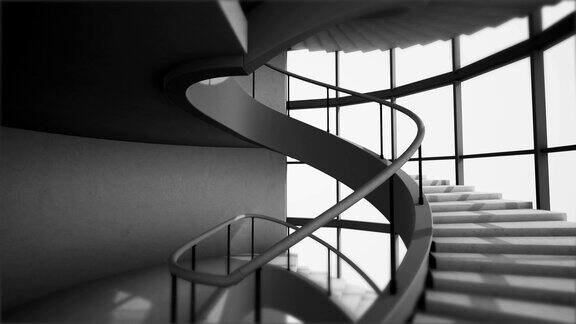 现代建筑中的楼梯建筑抽象细节