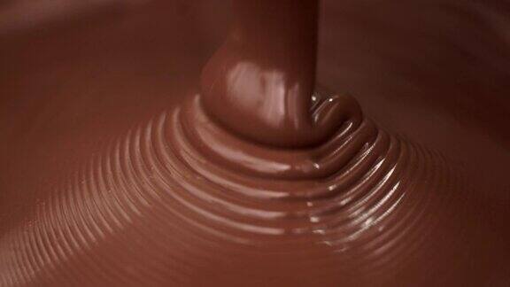 巧克力工业-大量融化的巧克力