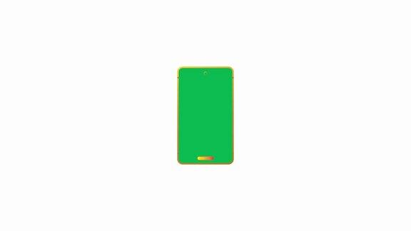 色度键智能手机黄金移动矢量绿色屏幕缩放运动