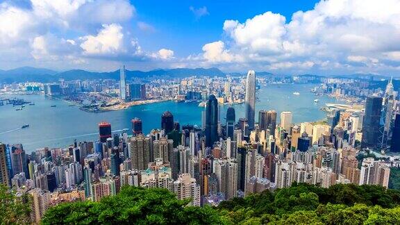 香港市景高视点维多利亚峰4K延时(放大)