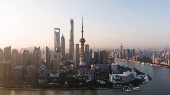 空中城市上海日出