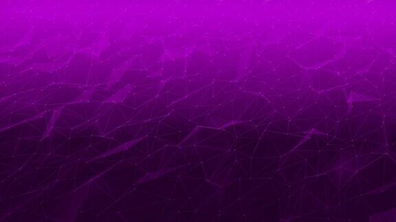 在紫色背景上不规则移动的多边形