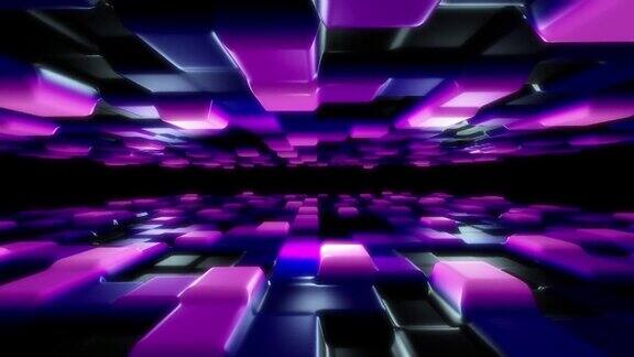 3d抽象背景霓虹灯神秘的宇宙技术景观实时壁纸运动视觉循环动画