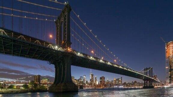 曼哈顿桥全景时间流逝