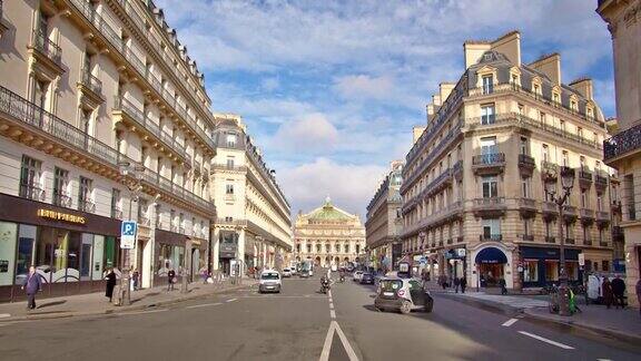 巴黎的街道市中心的复古风格建筑