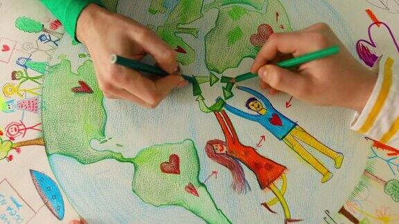 可持续发展的创意儿童绘画