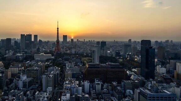 日出在东京城市