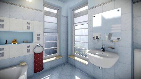 现代浴室内饰镜头平移
