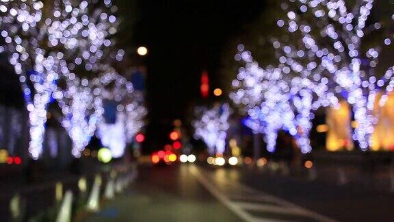 东京六本木的圣诞彩灯
