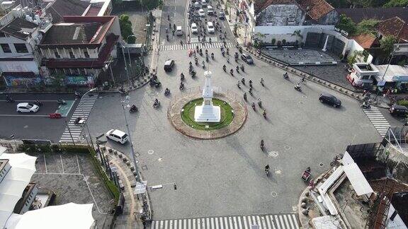 印尼日惹纪念碑的鸟瞰图