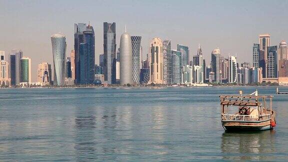 卡塔尔多哈的城市风景