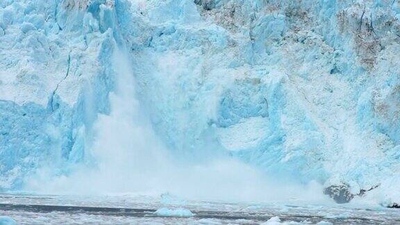 阿利克冰川冰流太平洋阿拉斯加海岸