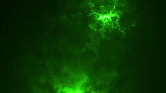 现实的漂移烟雾云雾叠加在背景上绿光运动素材