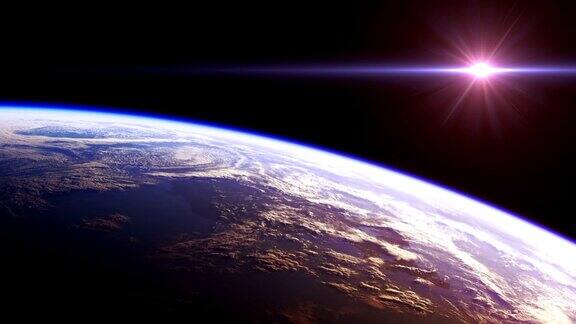 从太空看地球的美丽景色毛圈