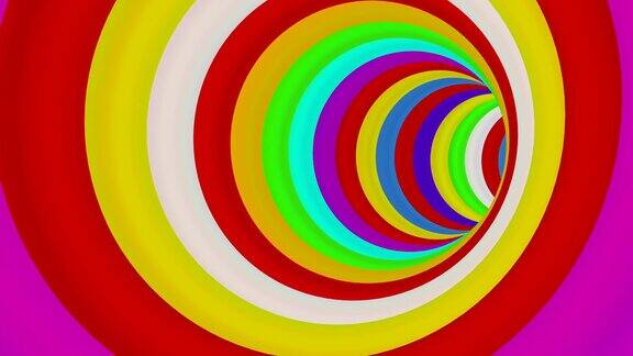 彩色长圆形隧道-环