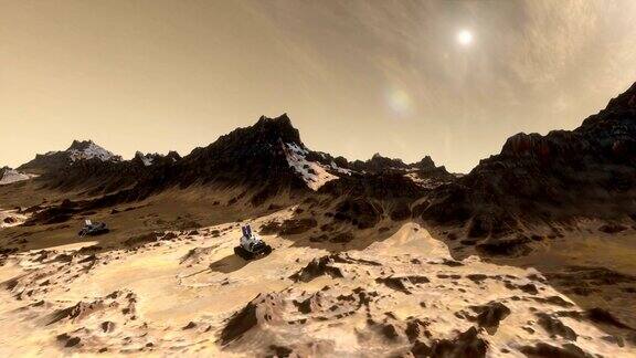 火星探测器正在拍摄火星