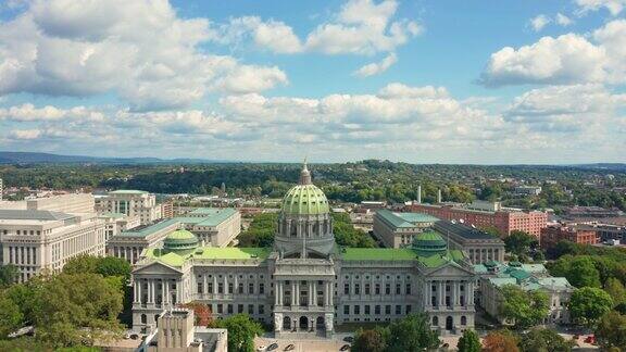 鸟瞰图哈里斯堡PA州议会