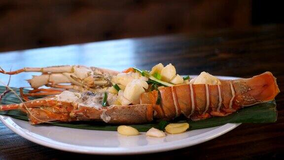 高级餐厅-豪华新鲜海鲜美味龙虾