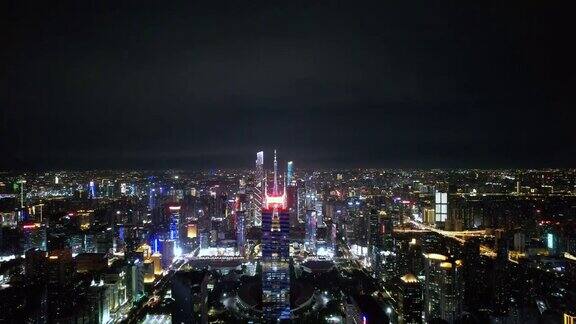 广州中轴线夜景鸟瞰图