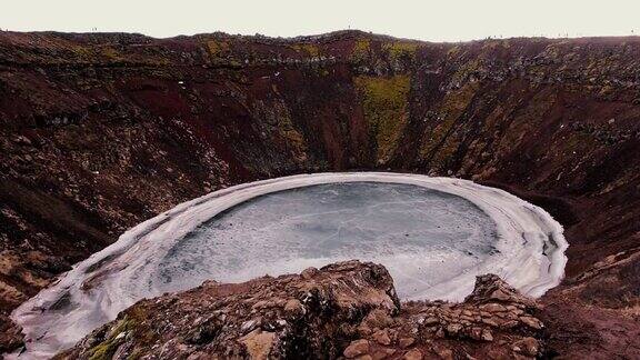 冰岛克里德火山冰封火山口