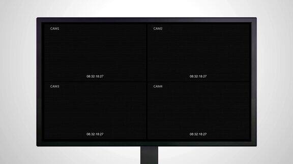 闭路电视的监视器显示