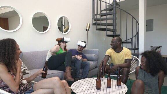 蒙太奇-VR眼镜设备派对朋友阁楼加利福尼亚