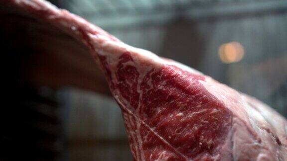 和牛黑安格斯战斧牛肉架冷藏冰箱豪华餐厅
