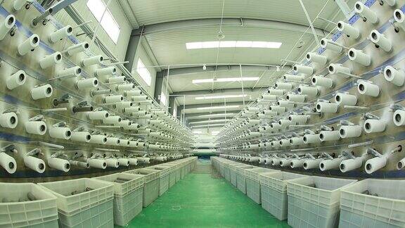 包装袋生产车间是生产纺织带的工厂车间