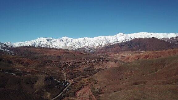 空中景观的阿特拉斯山在摩洛哥