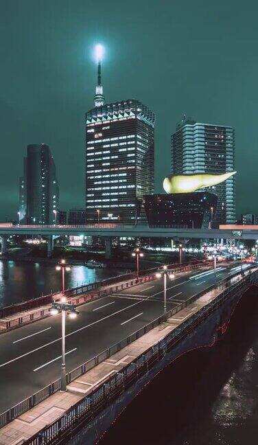 日本东京浅草区东马大桥夜景