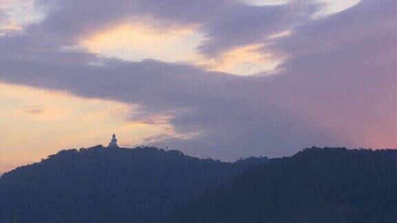 泰国夏季日落佛山全景4k普吉岛