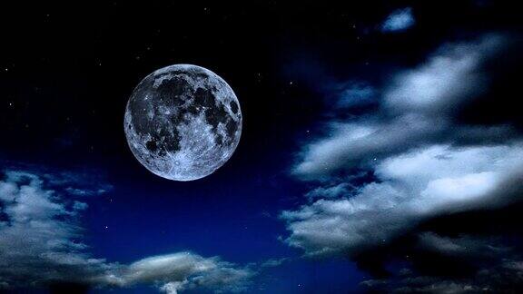 月亮升起后的云高清渐进帧清洁