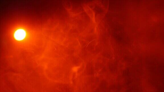 红色烟雾火焰孤立的黑色背景