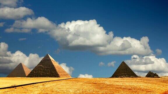 埃及全景金字塔与高分辨率开罗