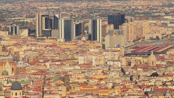 那不勒斯意大利顶视图城市