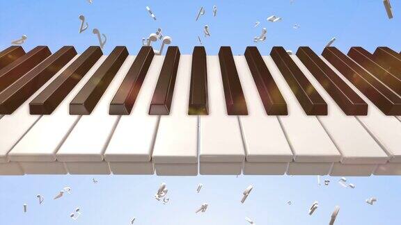 用飞翔的音符弹奏钢琴
