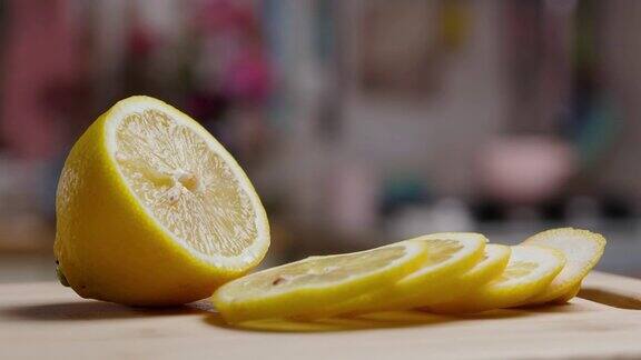 刀切切片柠檬木板