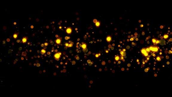 抽象的粒子三维渲染金色背景