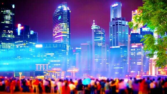 新加坡夜人与建筑