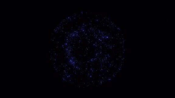 Alpha通道的蓝色粒子爆炸(Prores4444Alpha)